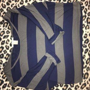 Grey and blue stripped shirt